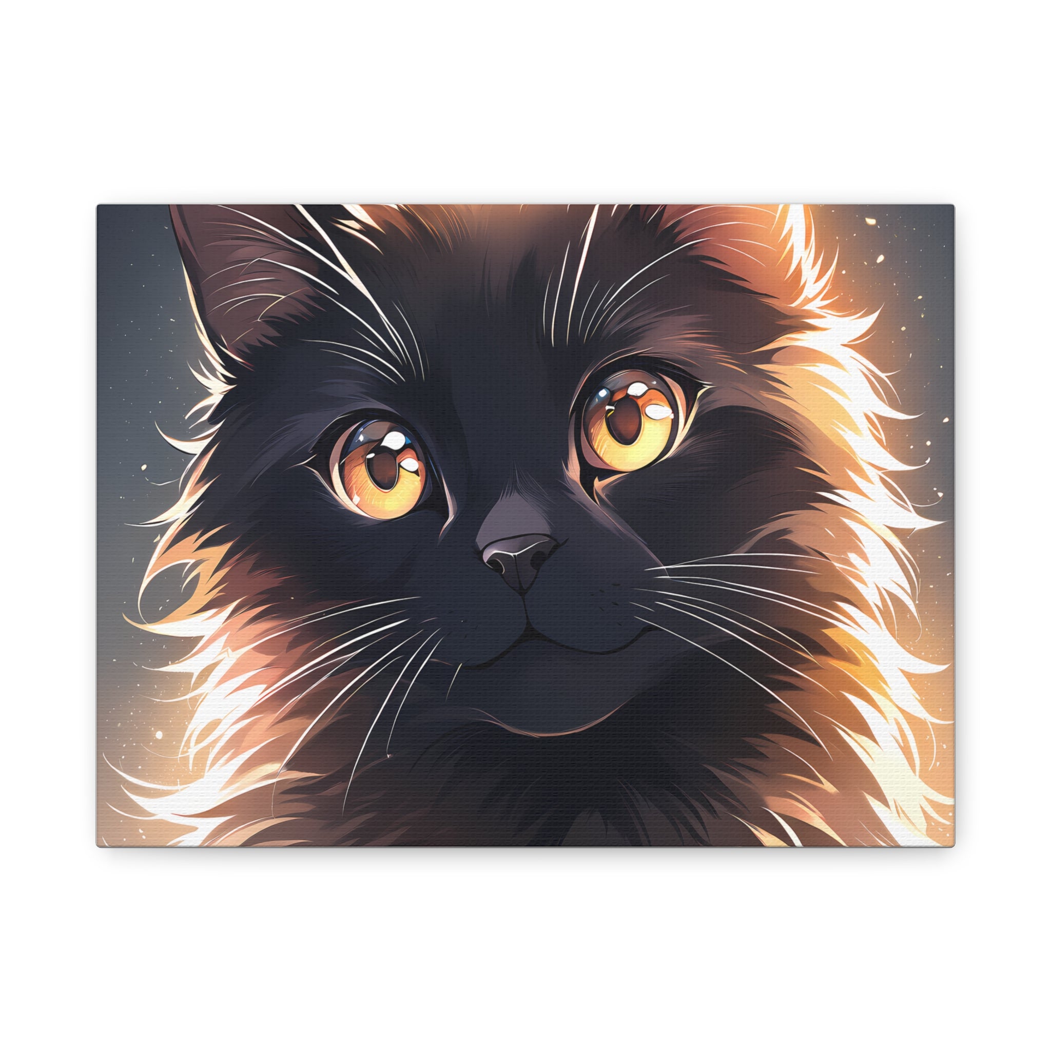 PACK LEADER | Black Cat Canvas Art Print