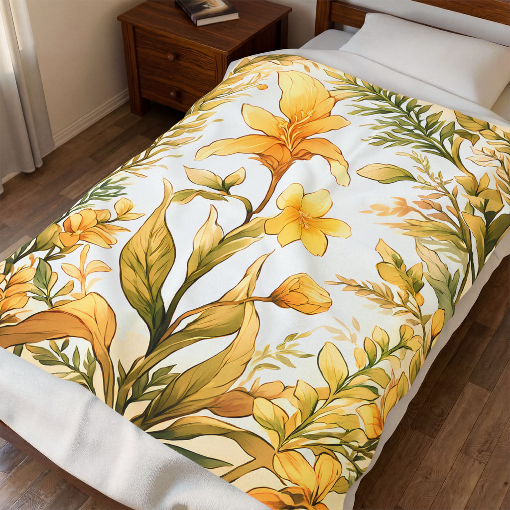 THE WITCH'S GARDEN | Pressed Flowers Fleece Blanket