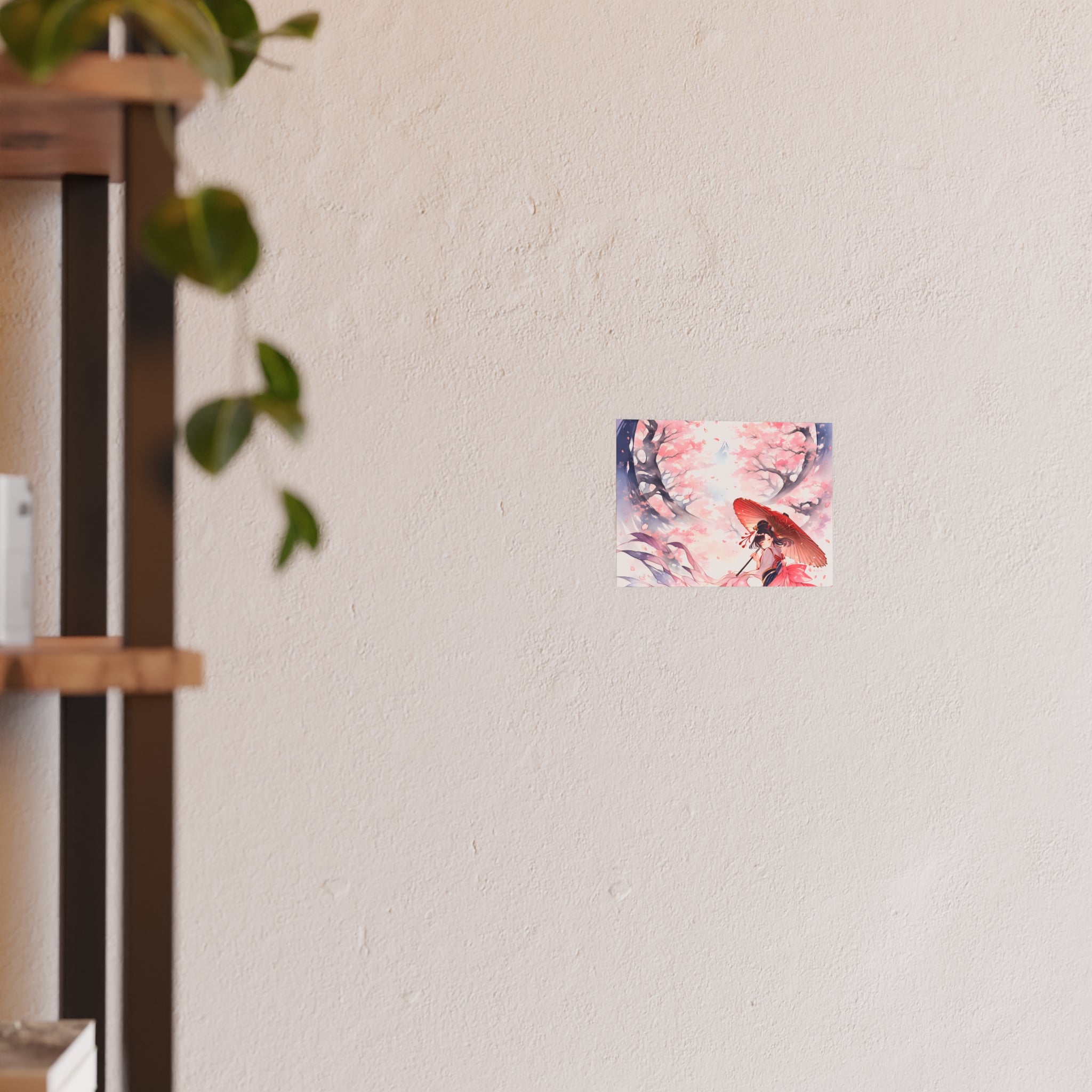 SAKURA GARDEN | Geisha Umbrella Art Poster