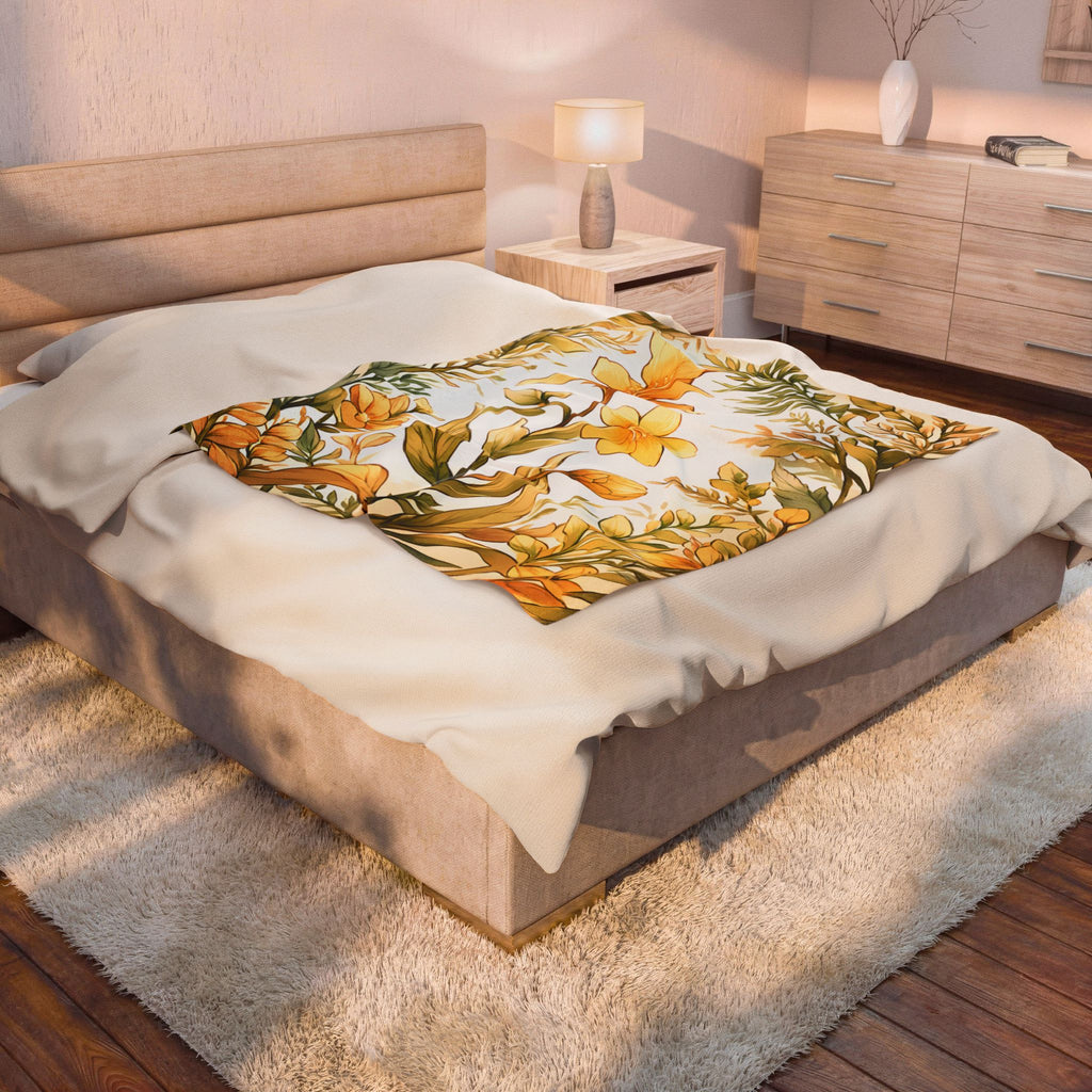 THE WITCH'S GARDEN | Pressed Flowers Fleece Blanket