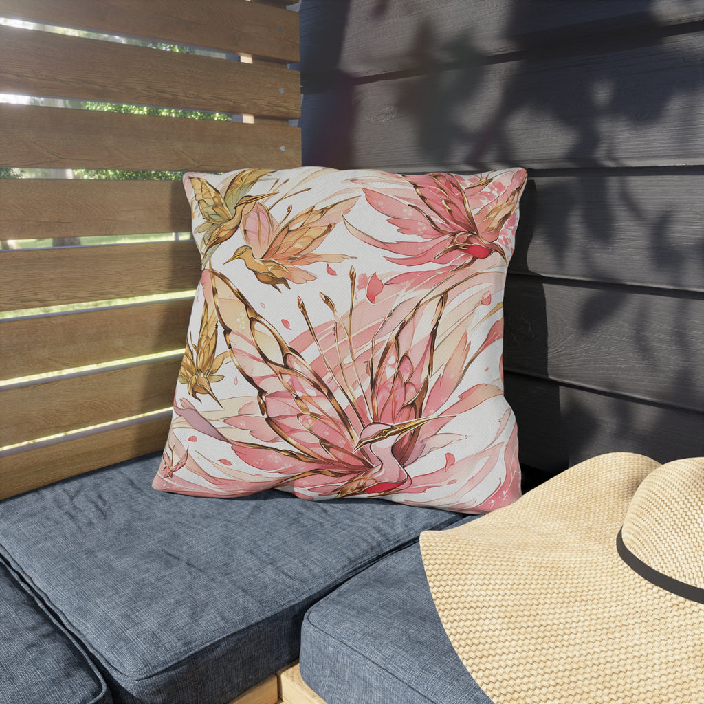SAKURA GARDEN | Origami Cranes Throw Pillow