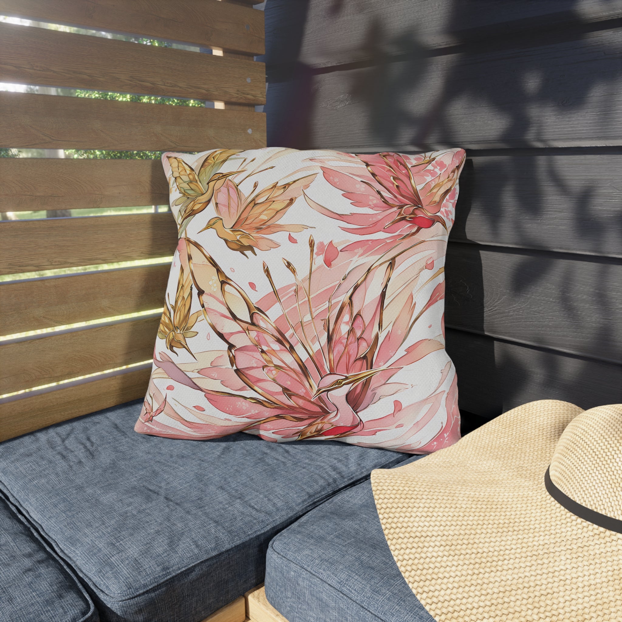 SAKURA GARDEN | Origami Cranes Throw Pillow