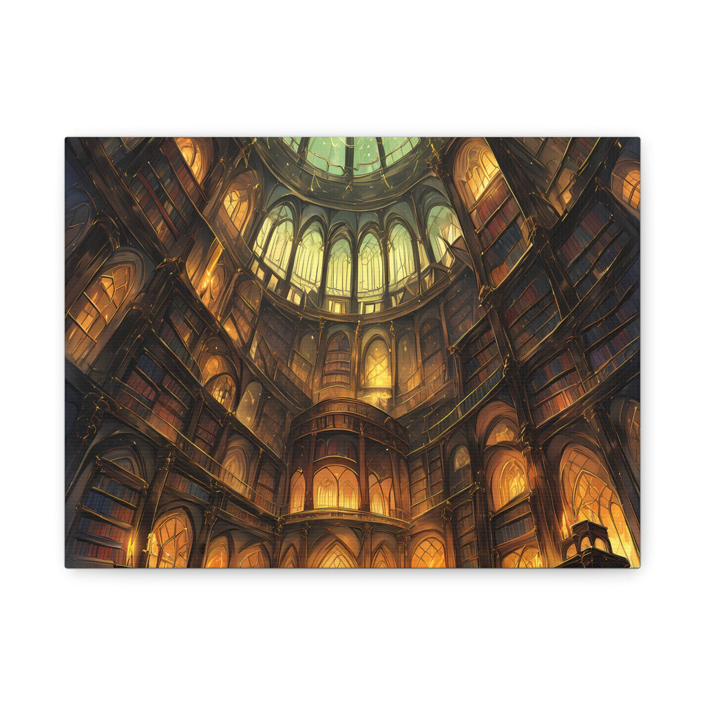 MIDNIGHT INK | Library Canvas Art Print