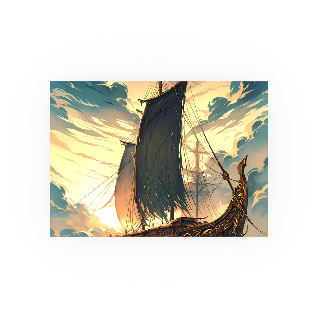 IRON CROWN | Viking Ship Art Poster