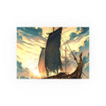 IRON CROWN | Viking Ship Art Poster