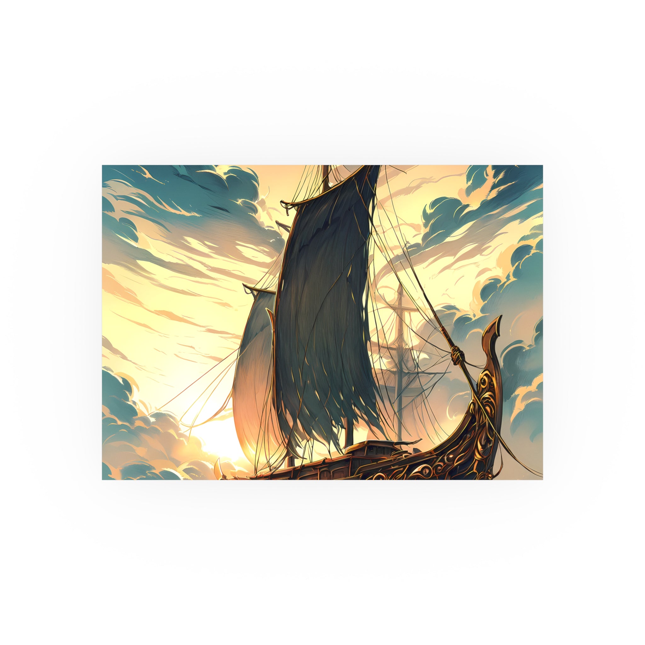 IRON CROWN | Viking Ship Art Poster