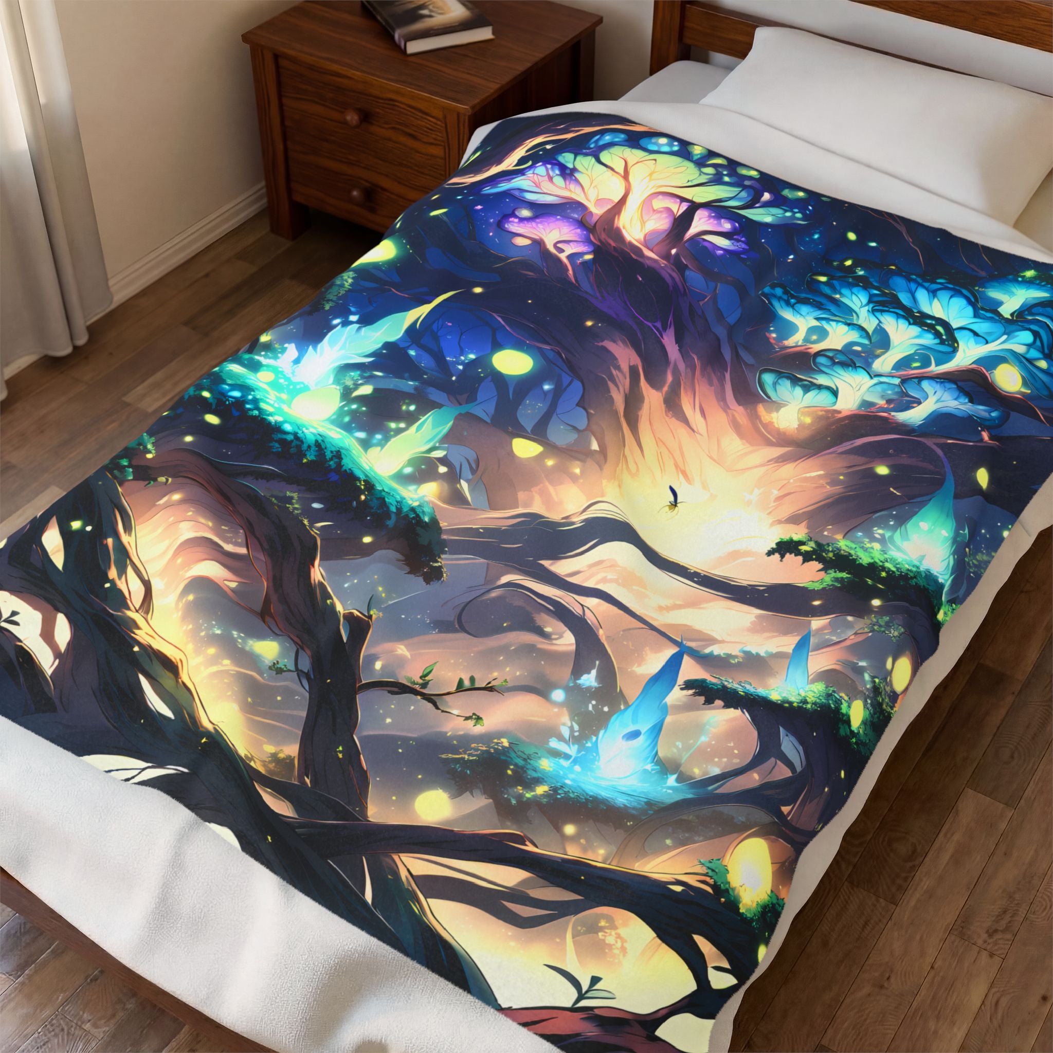 WILDWOOD | Moonlit Panoramic Fleece Blanket