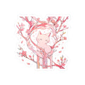 SAKURA GARDEN | Cat Blossoms Sticker