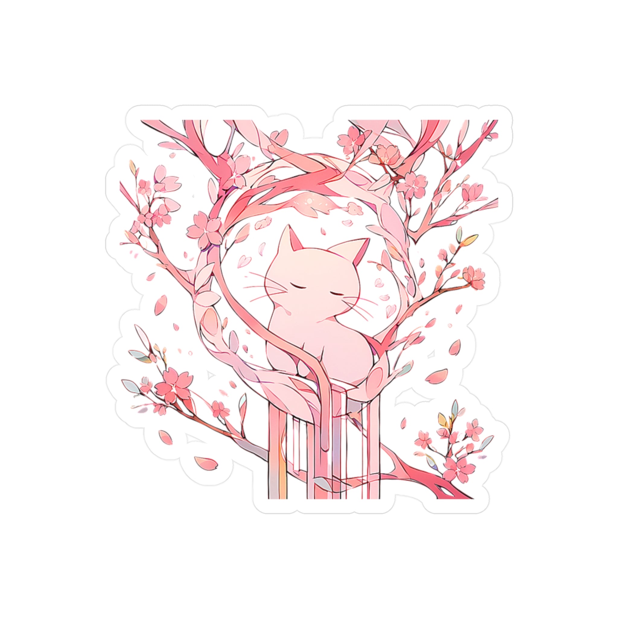 SAKURA GARDEN | Cat Blossoms Sticker
