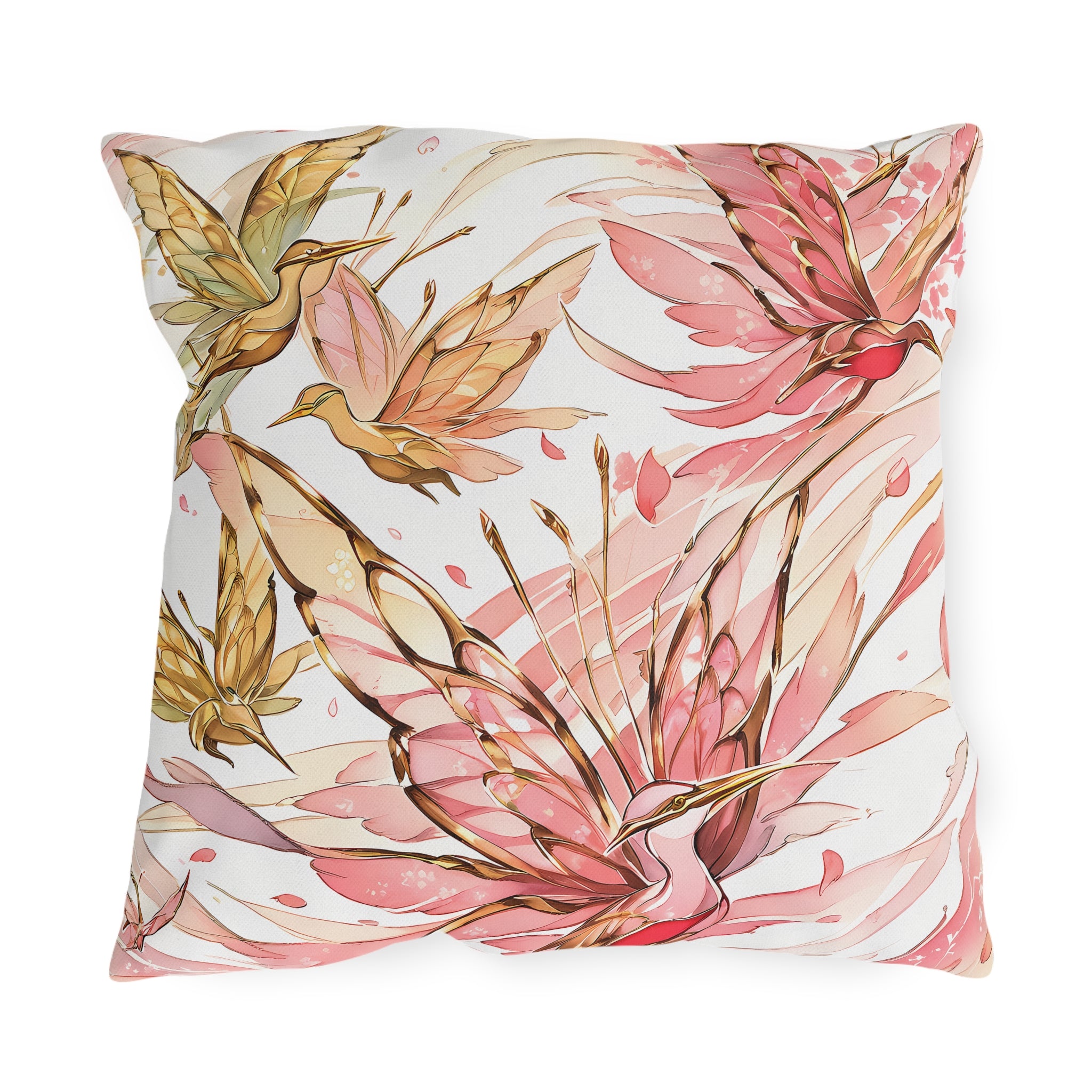 SAKURA GARDEN | Origami Cranes Throw Pillow