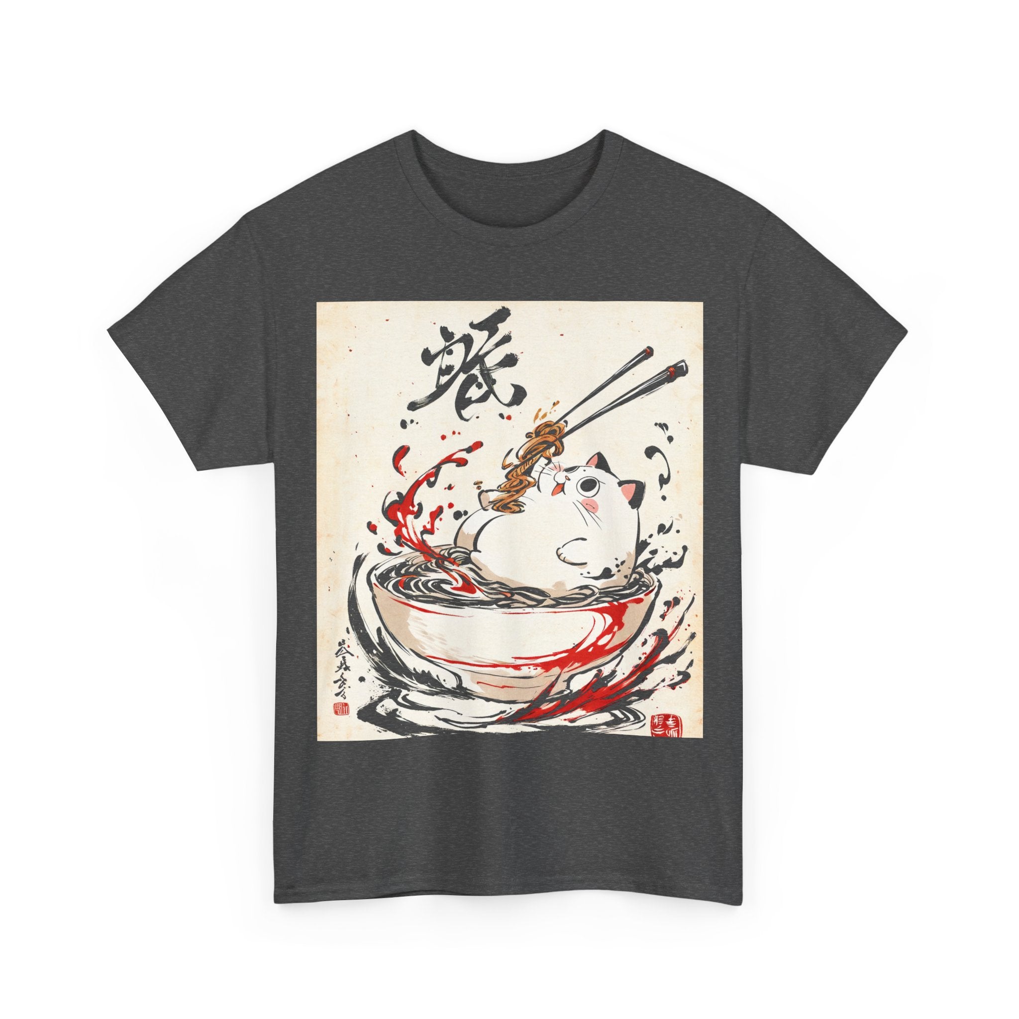 RONIN | Cat Ramen Tee (Charcoal Heather)