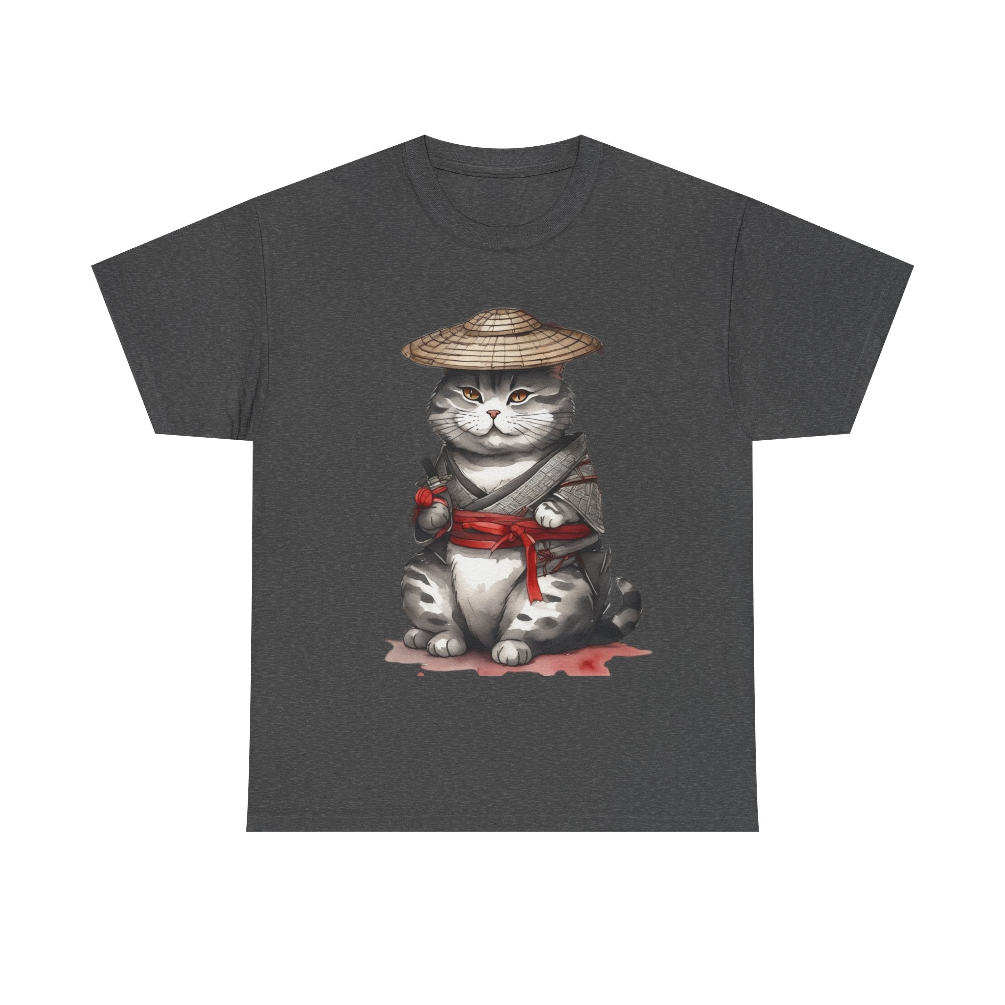 RONIN | Funny Cat Samurai (Charcoal Heather)