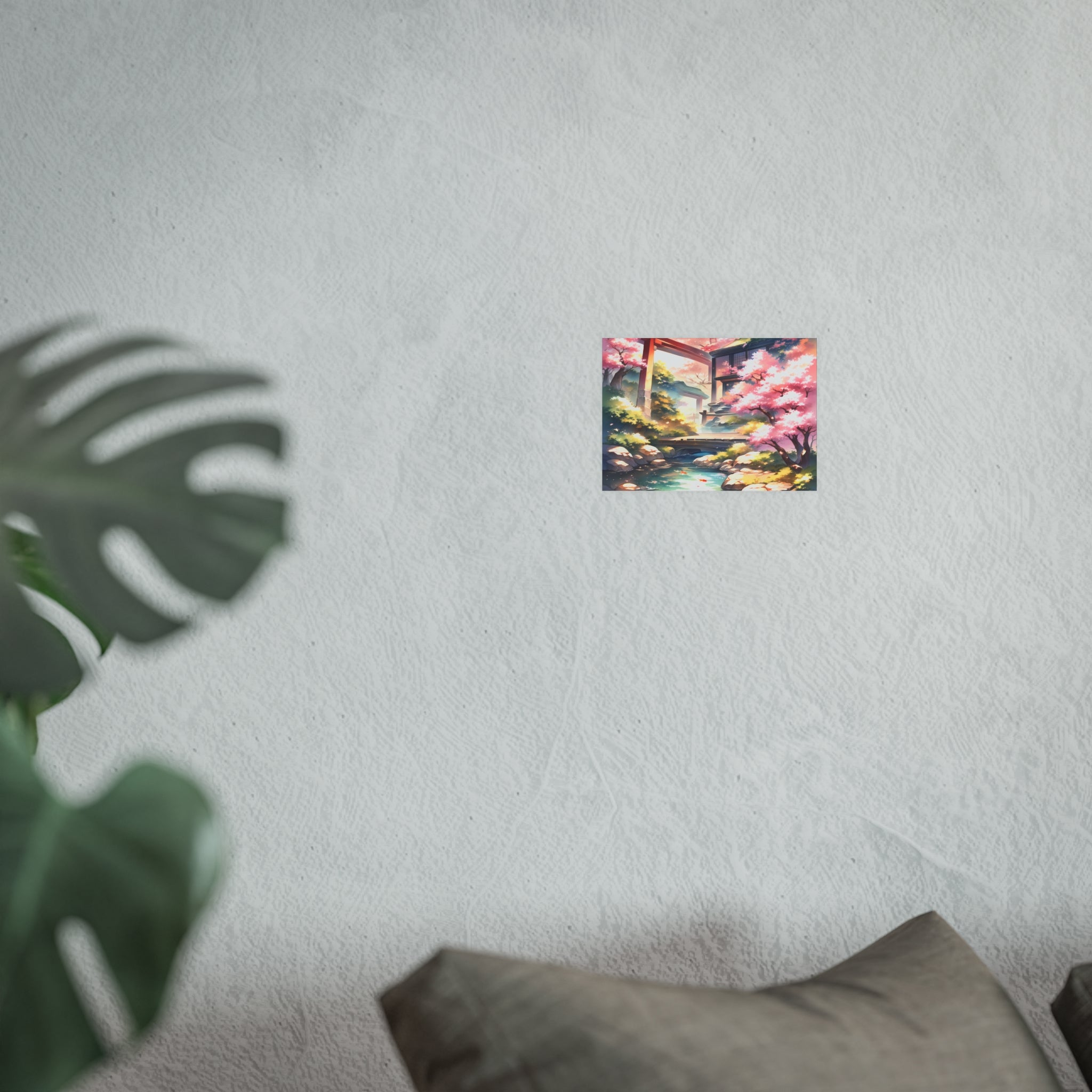SAKURA GARDEN | Garden Bridge Art Poster