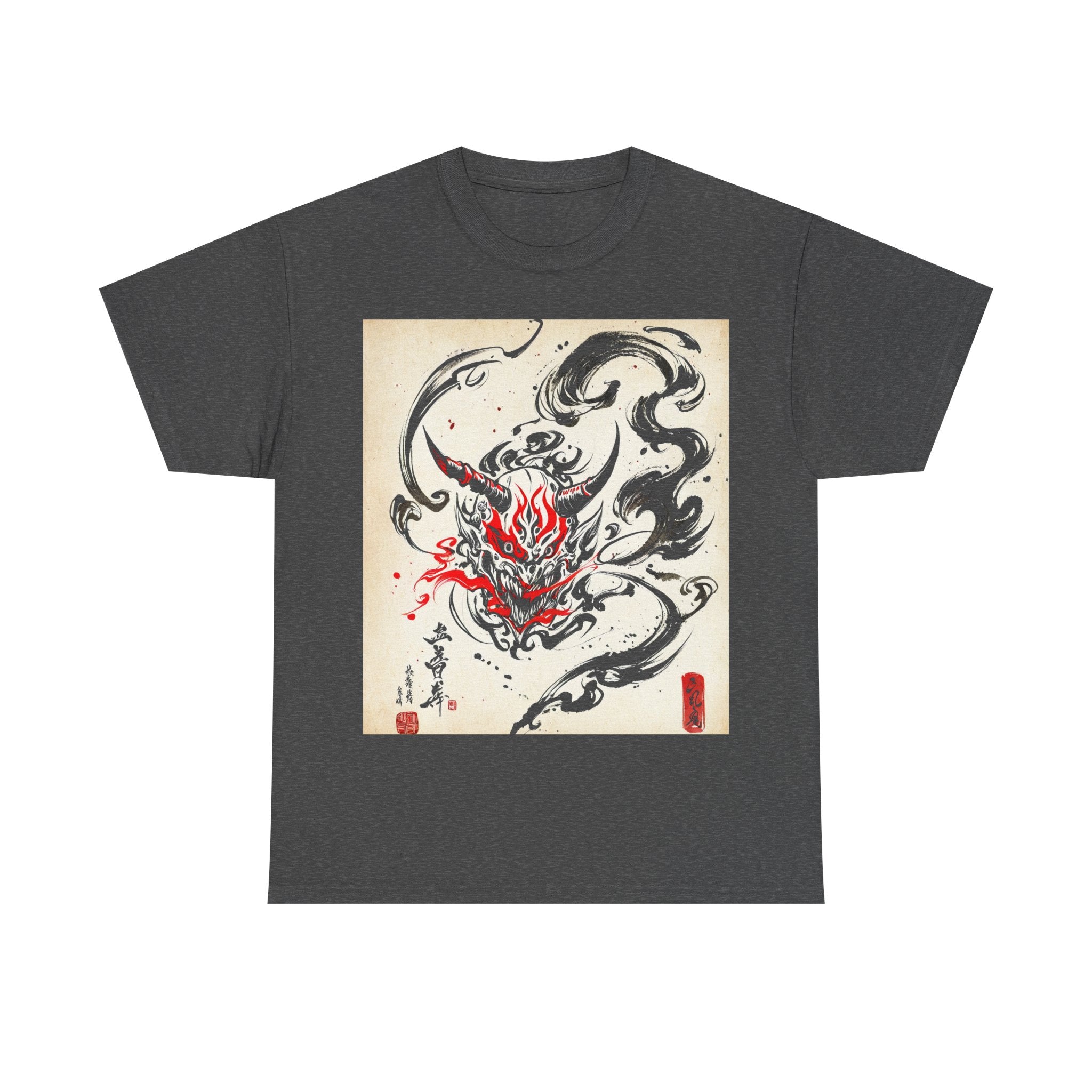 RONIN | Oni Mask Tee (Charcoal Heather)