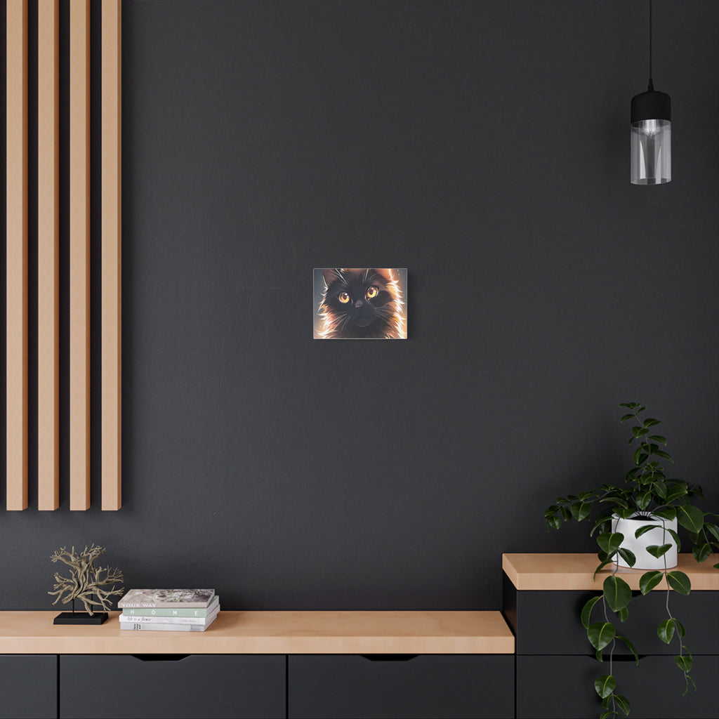 PACK LEADER | Black Cat Canvas Art Print