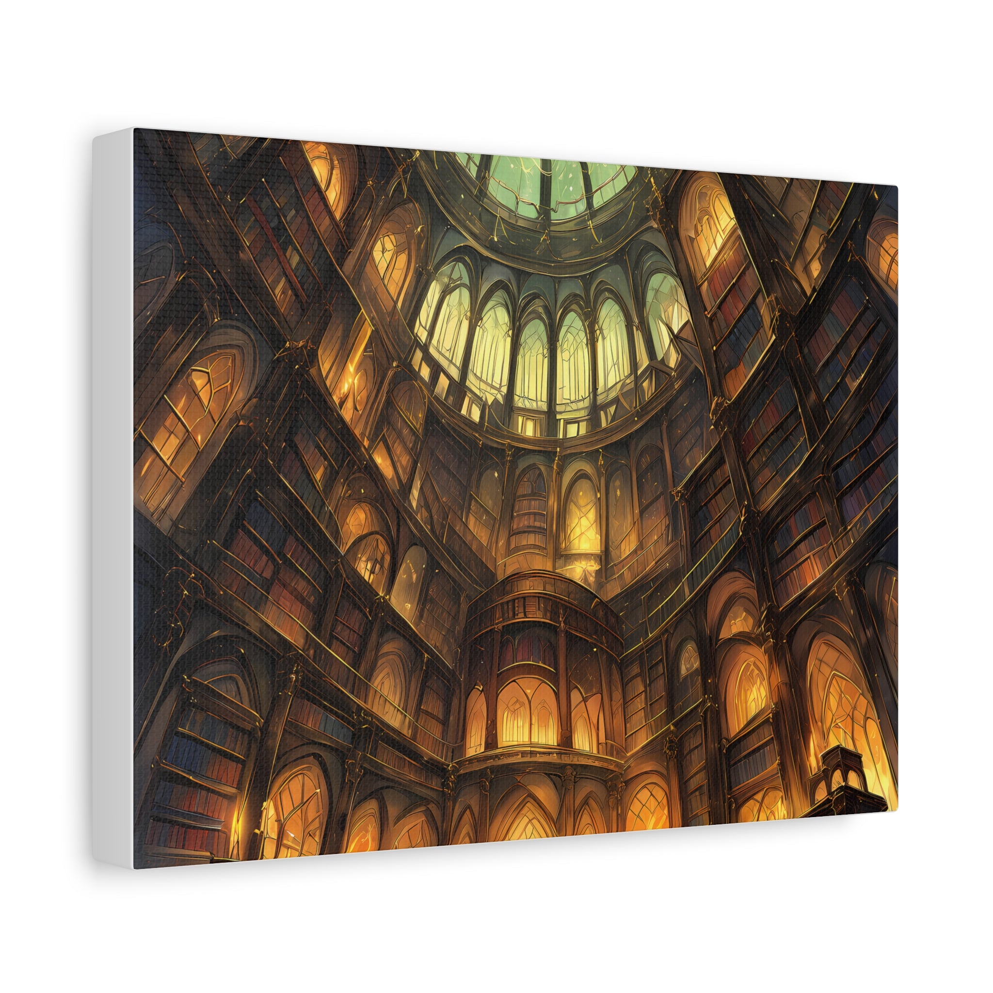 MIDNIGHT INK | Library Canvas Art Print