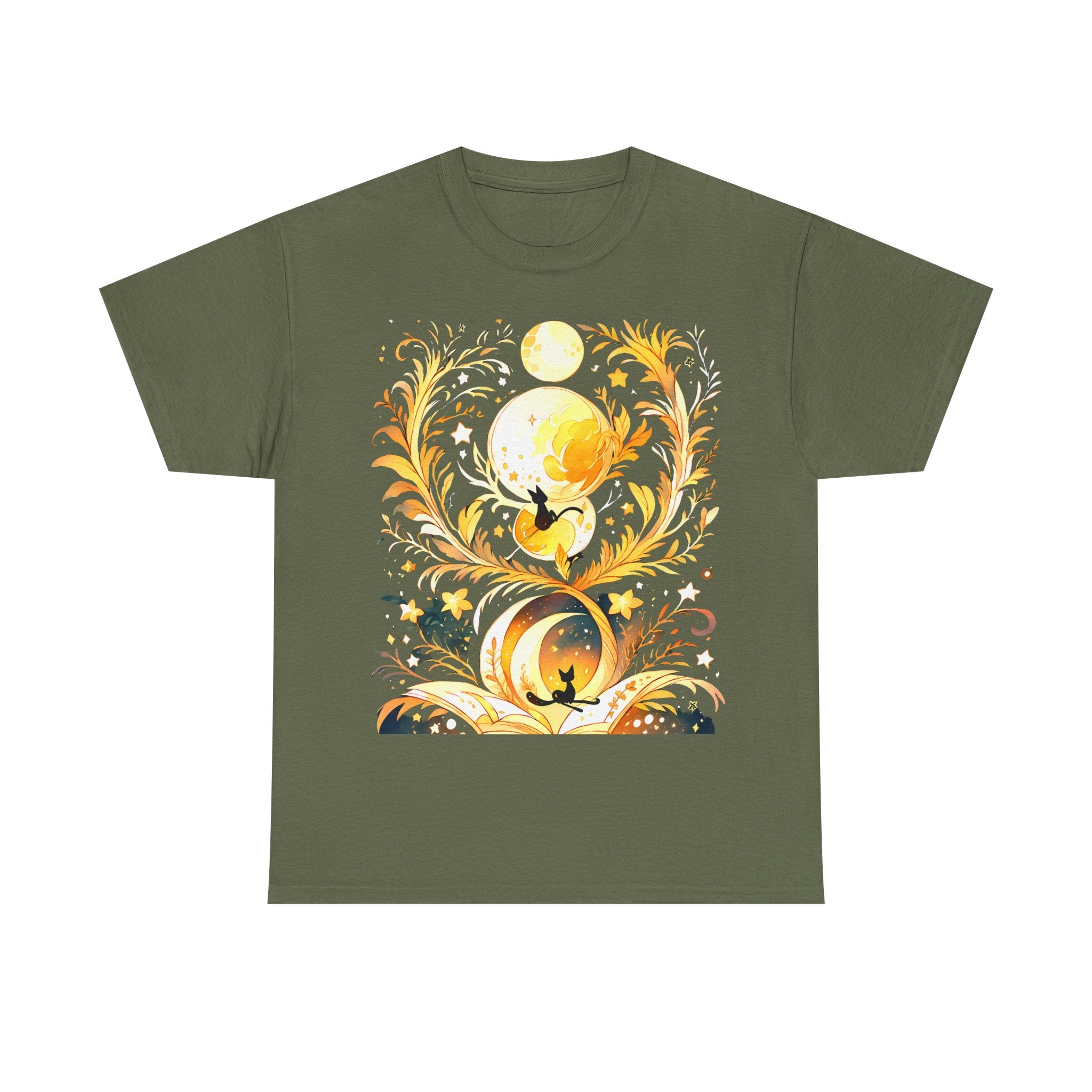 THE WITCH'S GARDEN | Cat Broomstick Tee