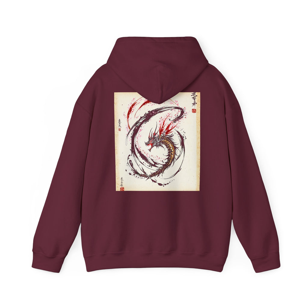 RONIN | Koi Dragon Hoodie (Maroon)
