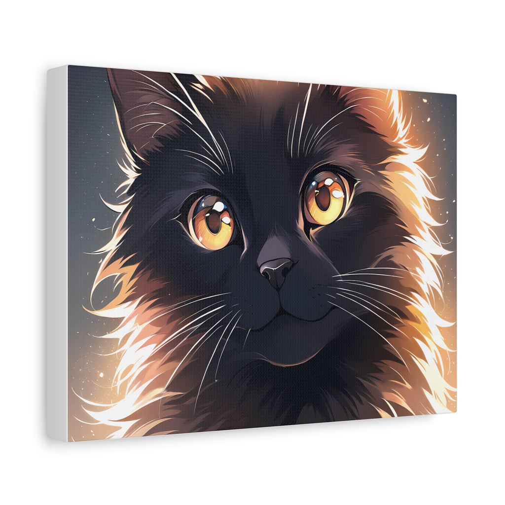 PACK LEADER | Black Cat Canvas Art Print
