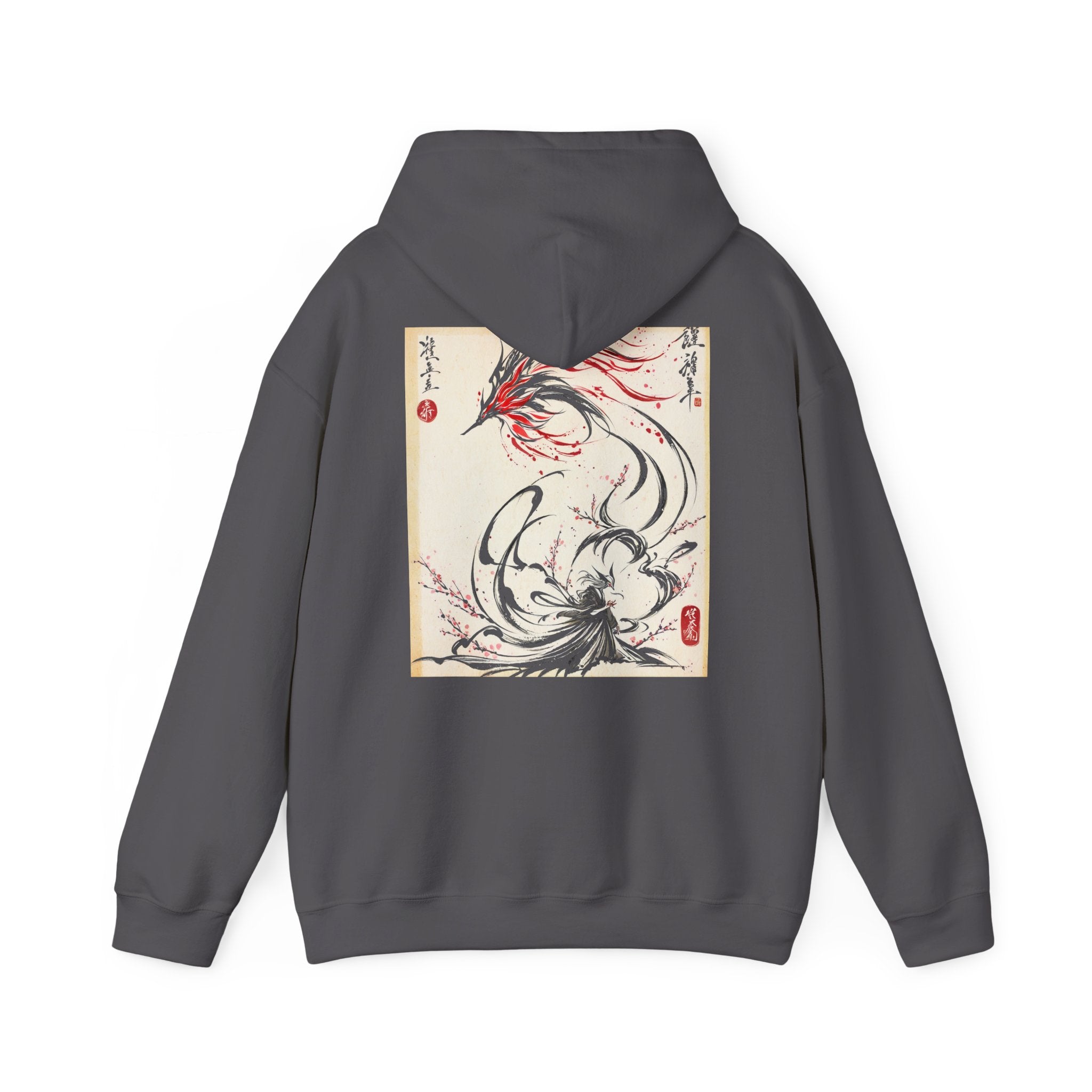 RONIN | Kitsune Spirit Hoodie (Charcoal Heather)