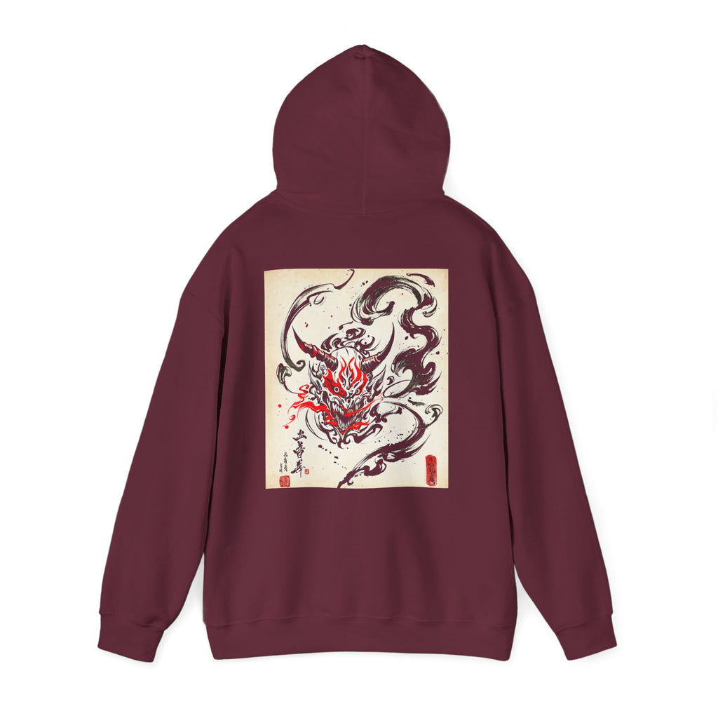 RONIN | Oni Mask Hoodie (Maroon)