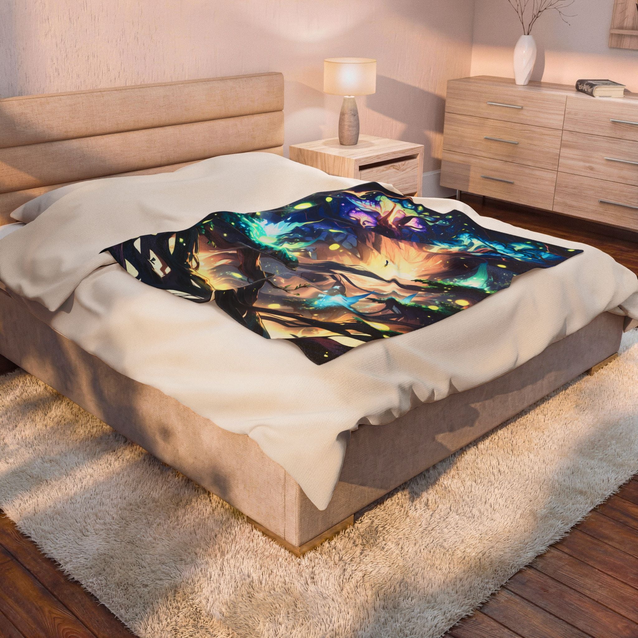 WILDWOOD | Moonlit Panoramic Fleece Blanket