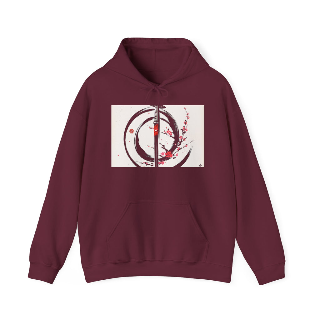 RONIN | Chest Emblem Hoodie (Maroon)