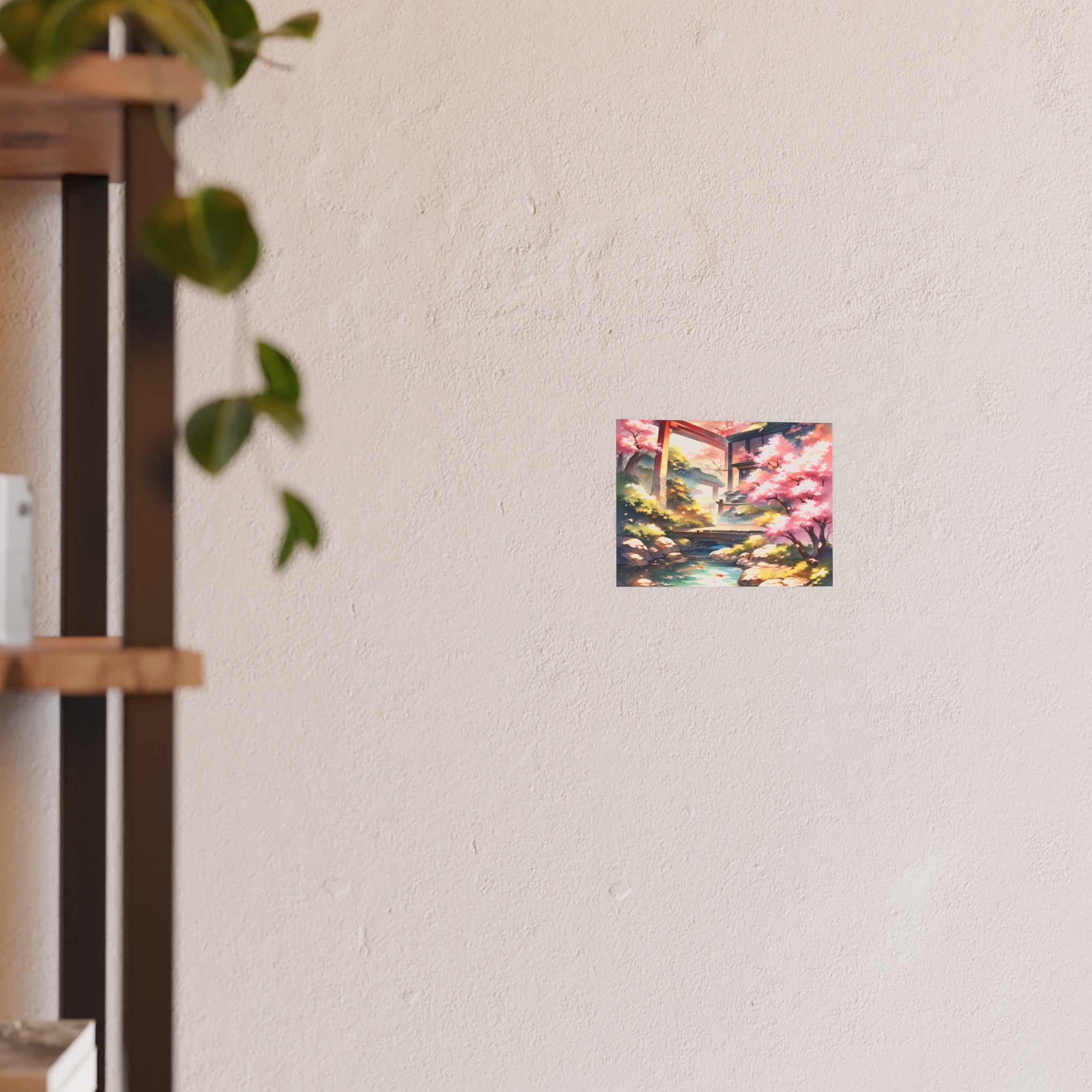 SAKURA GARDEN | Garden Bridge Art Poster