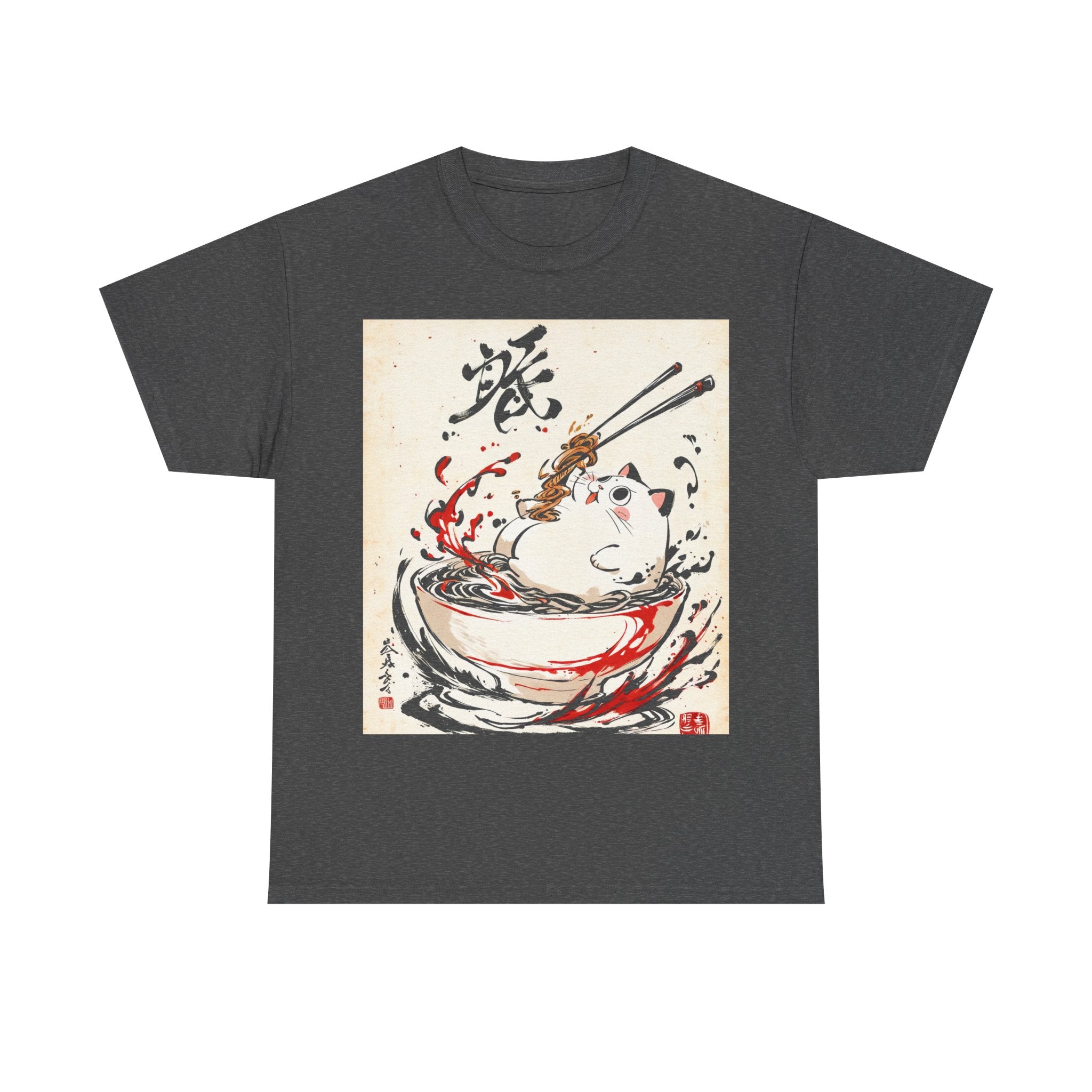 RONIN | Cat Ramen Tee (Charcoal Heather)