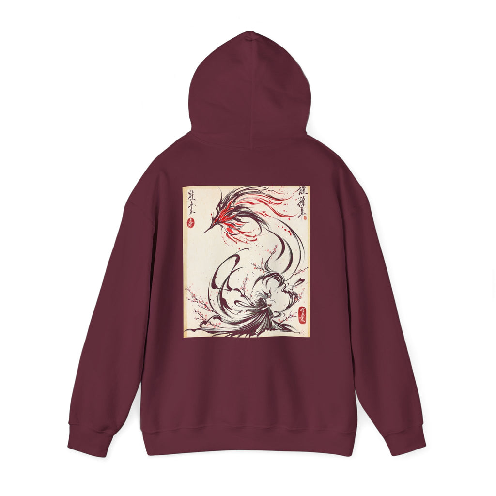 RONIN | Kitsune Spirit Hoodie (Maroon)