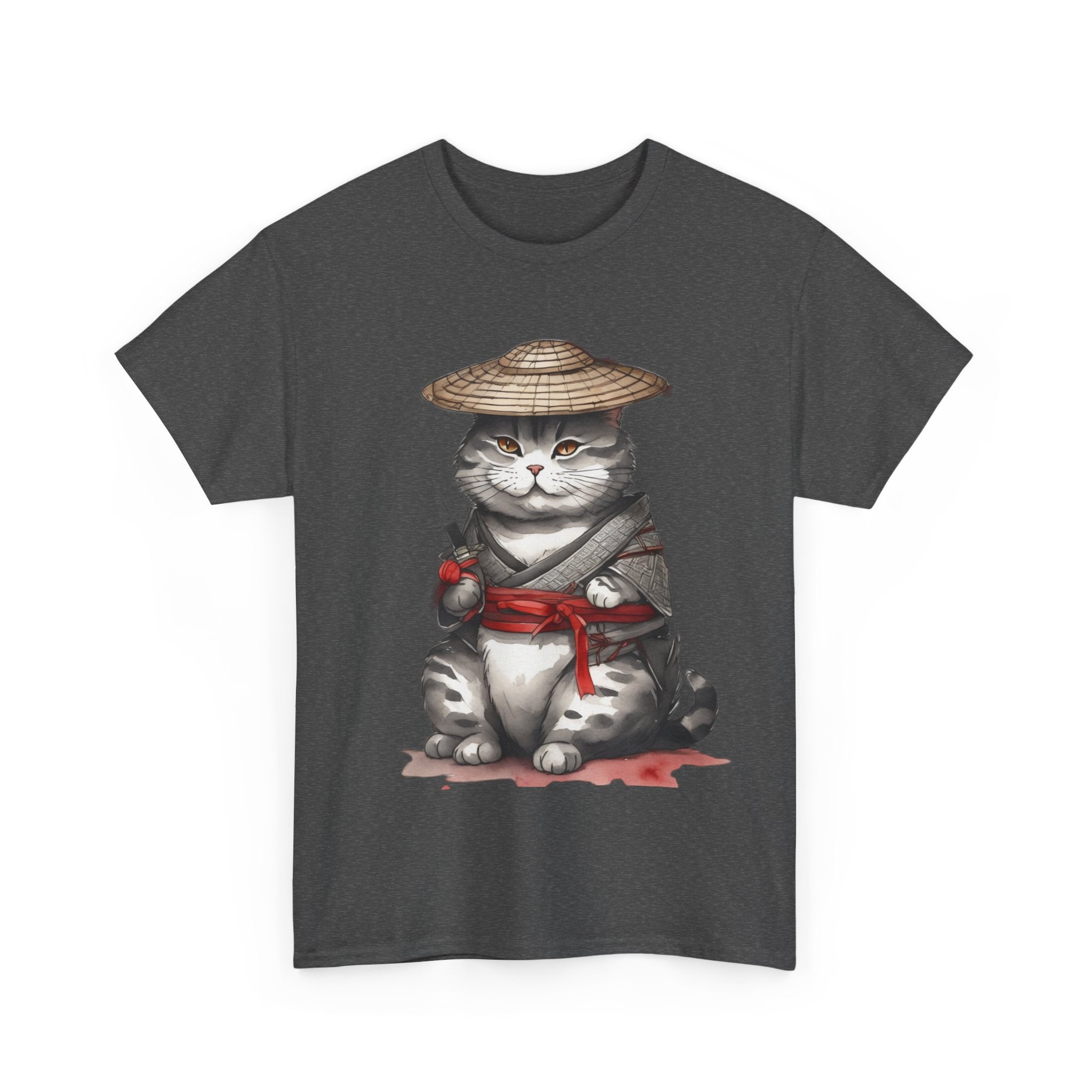 RONIN | Funny Cat Samurai (Charcoal Heather)