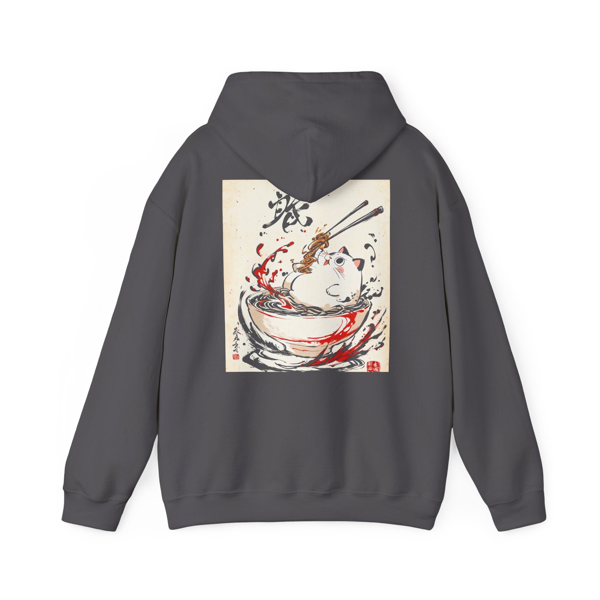 RONIN | Cat Ramen Hoodie (Charcoal Heather)