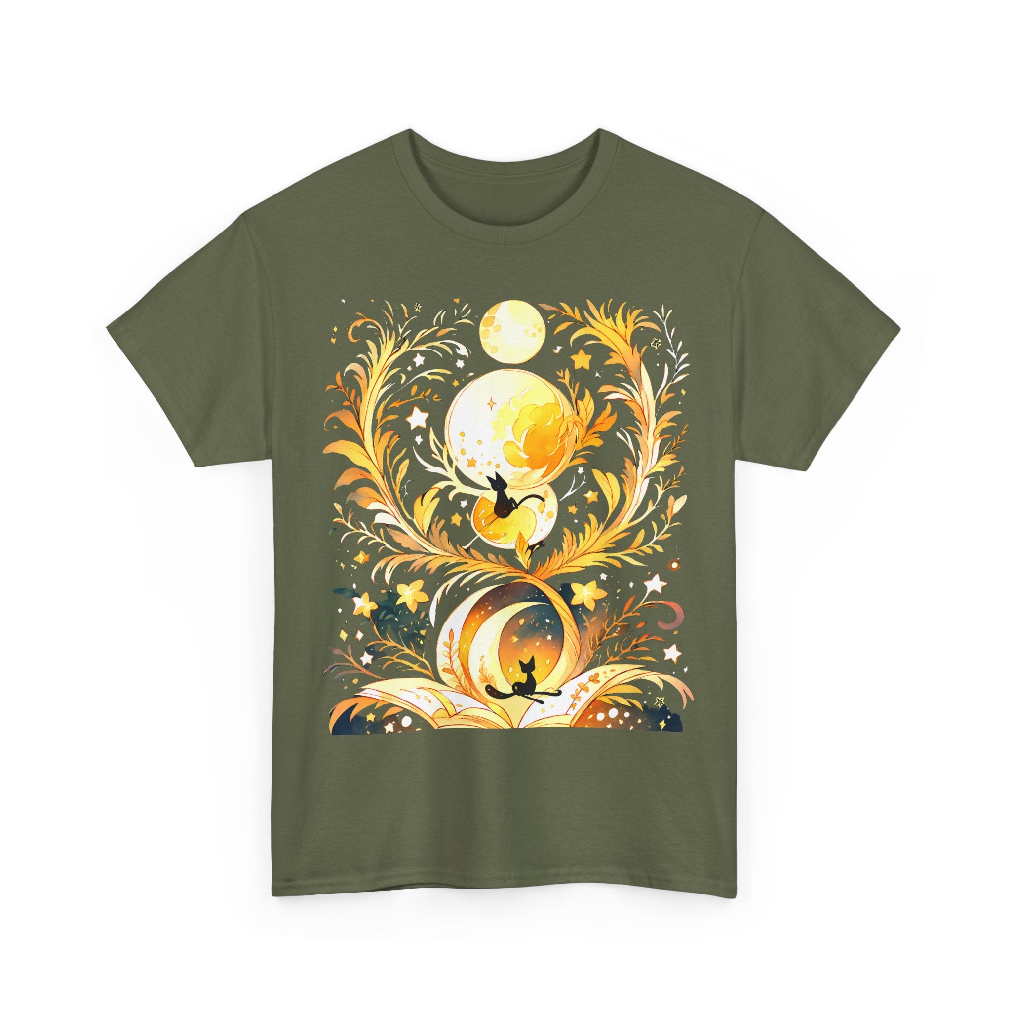 THE WITCH'S GARDEN | Cat Broomstick Tee