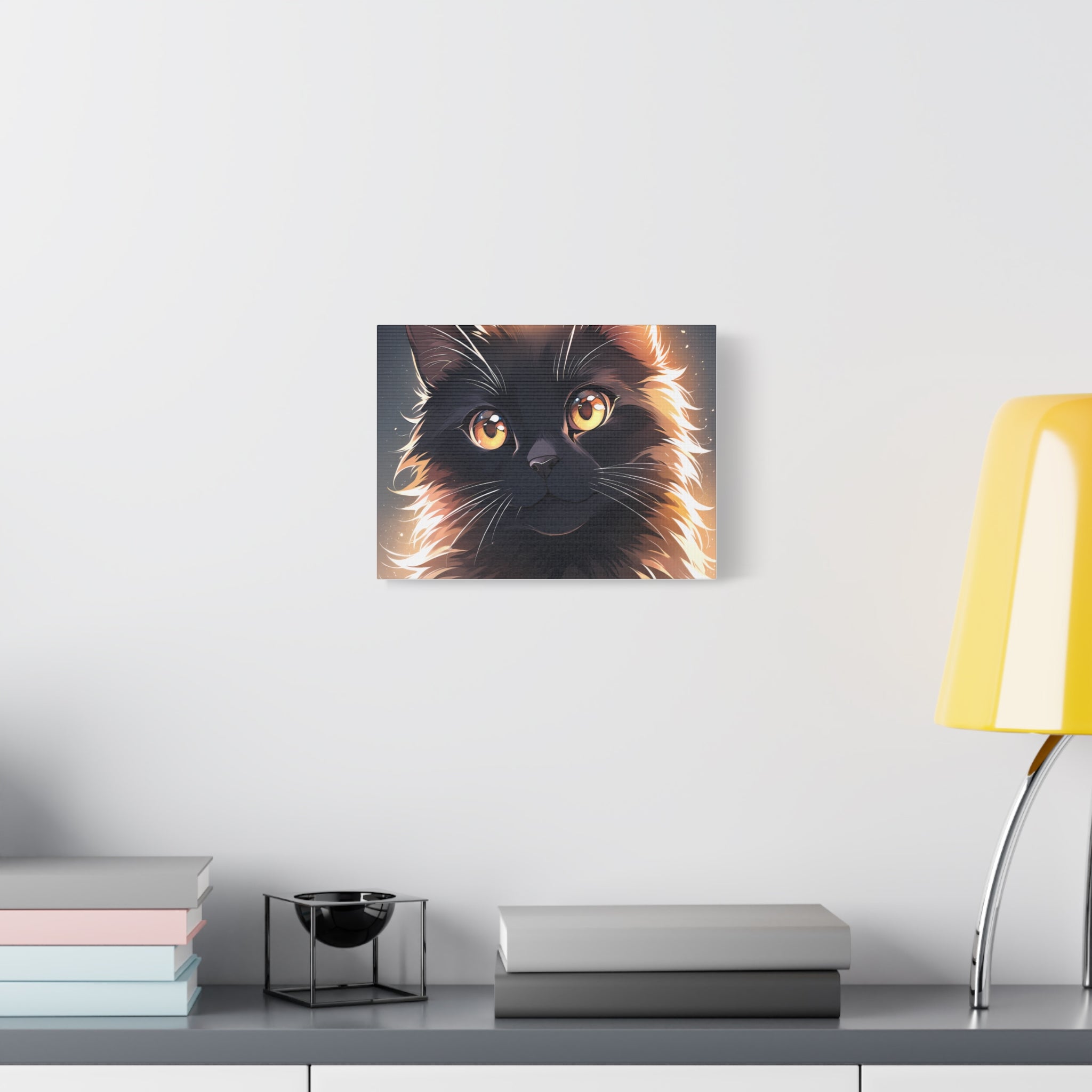 PACK LEADER | Black Cat Canvas Art Print