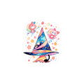 THE WITCH'S GARDEN | Cat Broomstick Sticker