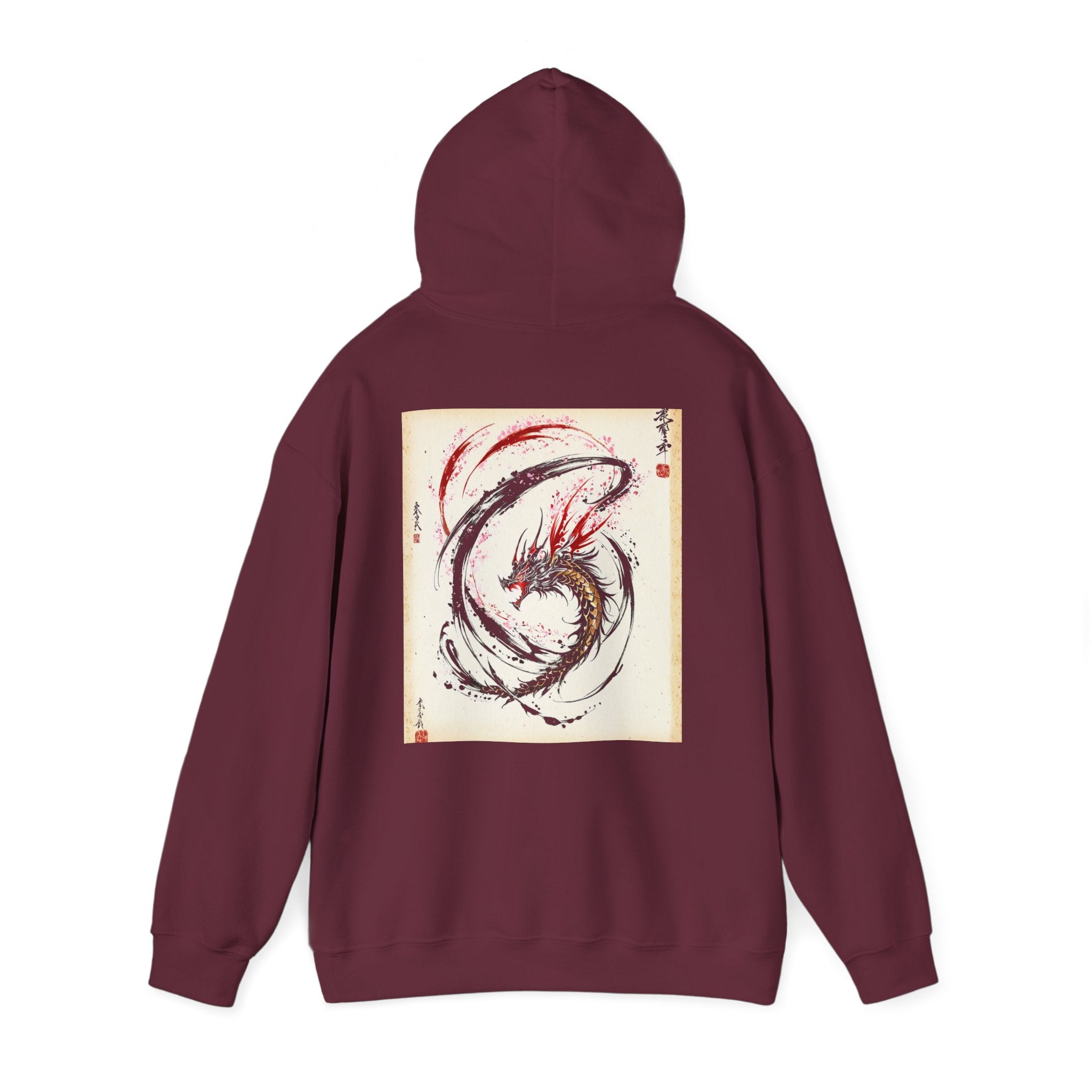 RONIN | Koi Dragon Hoodie (Maroon)