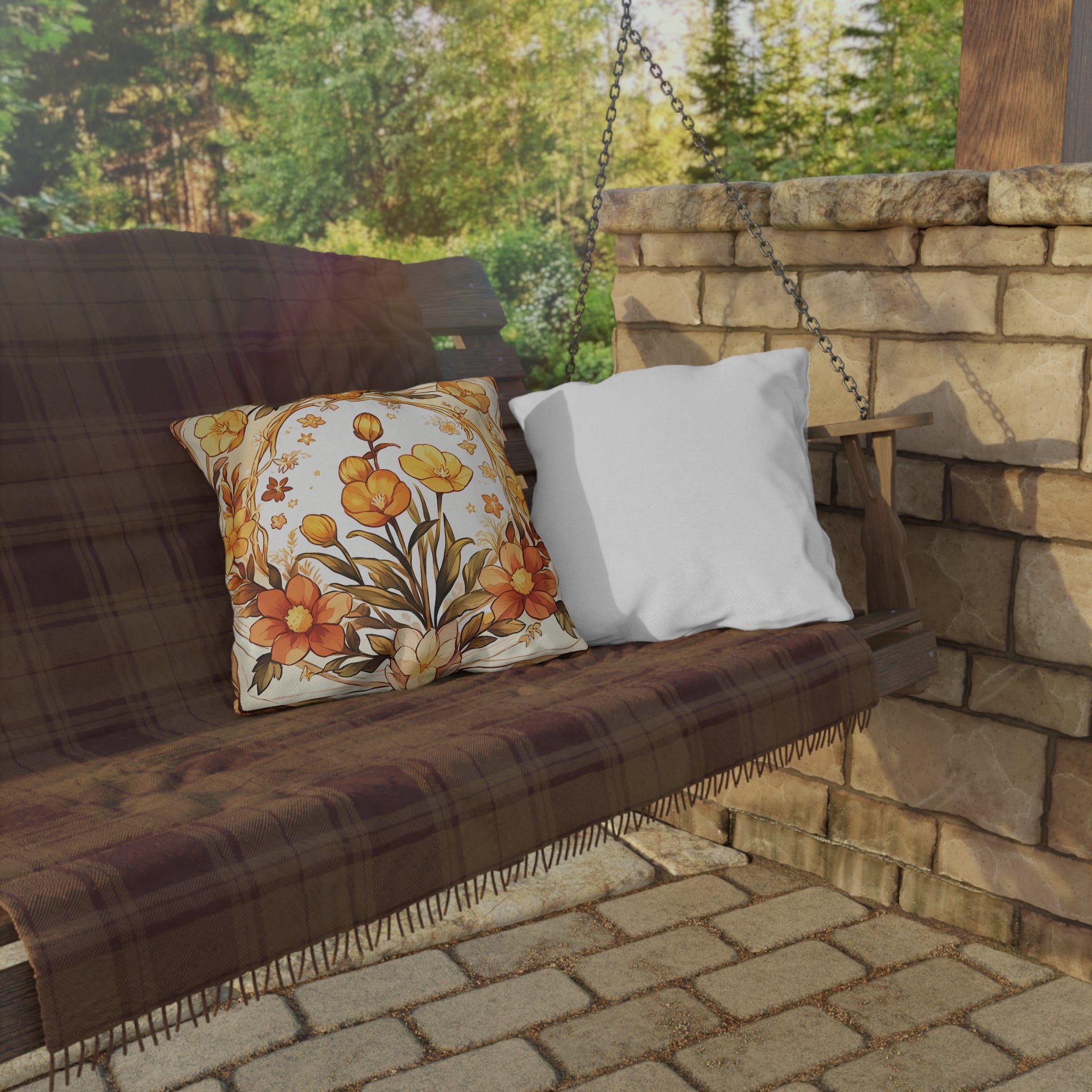 THE WITCH'S GARDEN | Pressed Flowers Throw Pillow