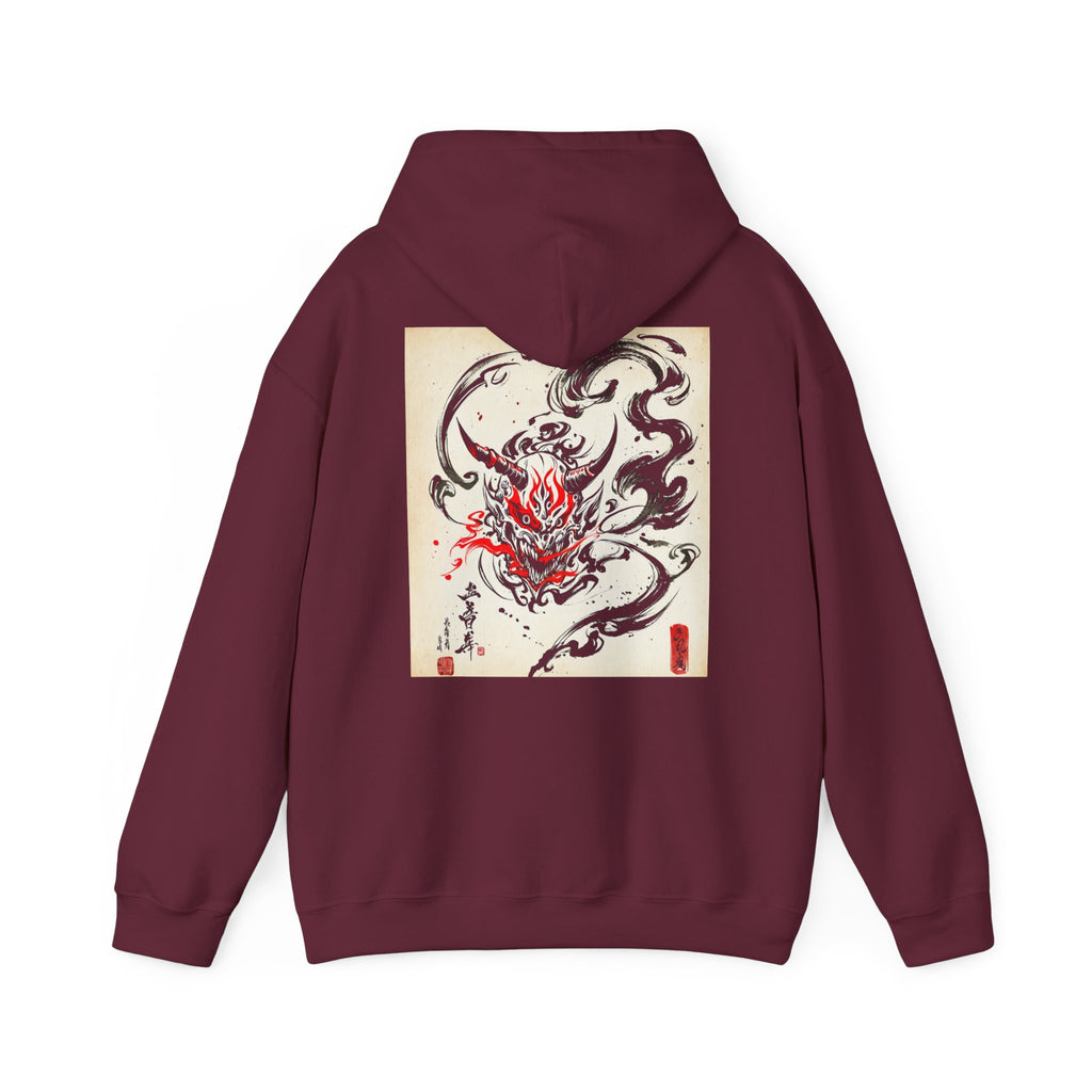 RONIN | Oni Mask Hoodie (Maroon)