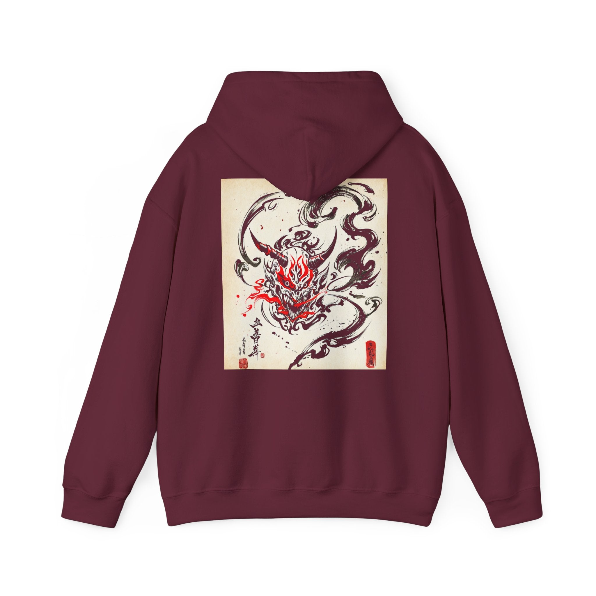 RONIN | Oni Mask Hoodie (Maroon)