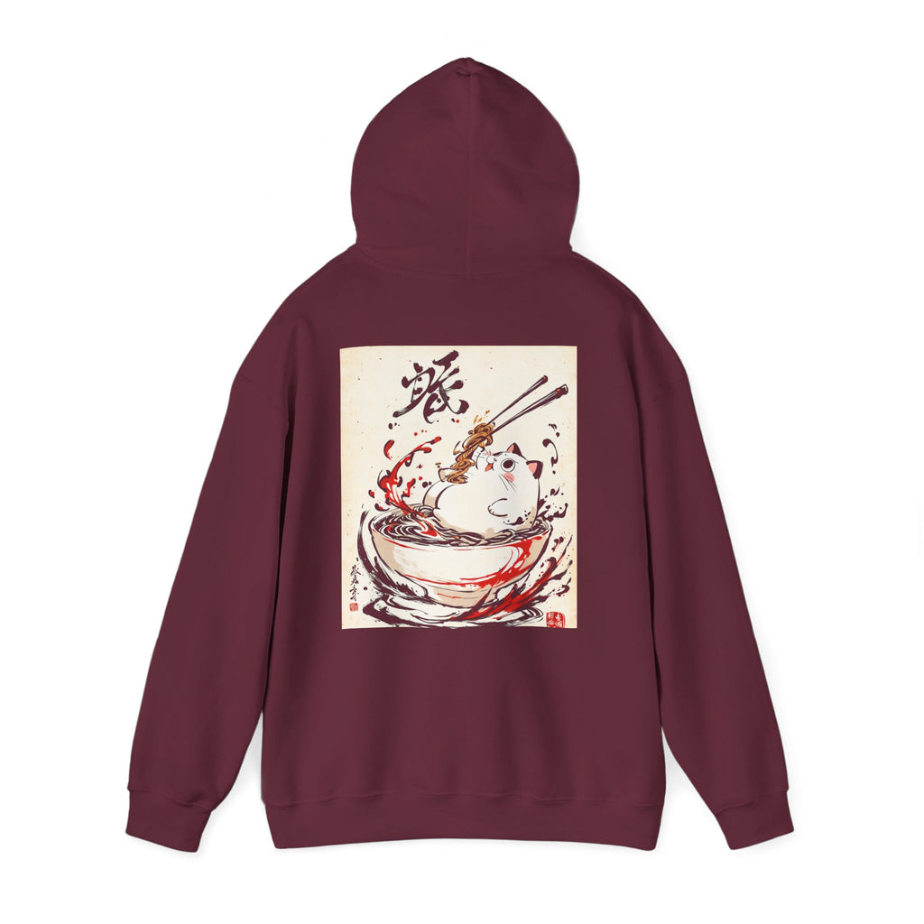 RONIN | Cat Ramen Hoodie (Maroon)