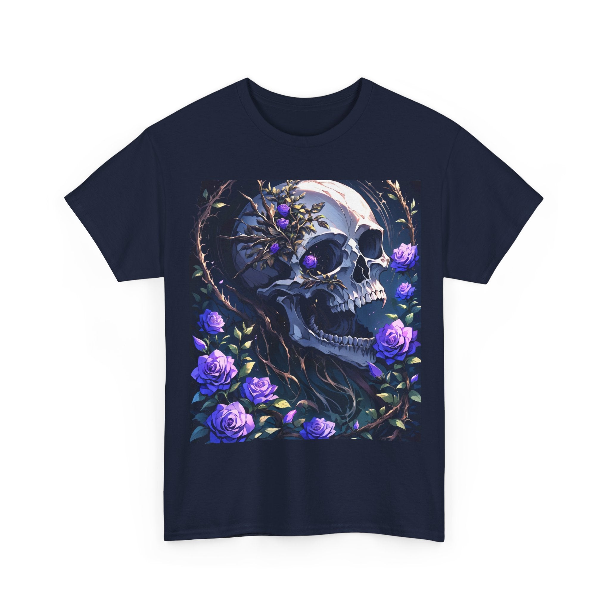 CORVUS | Skull & Roses Tee (Navy)