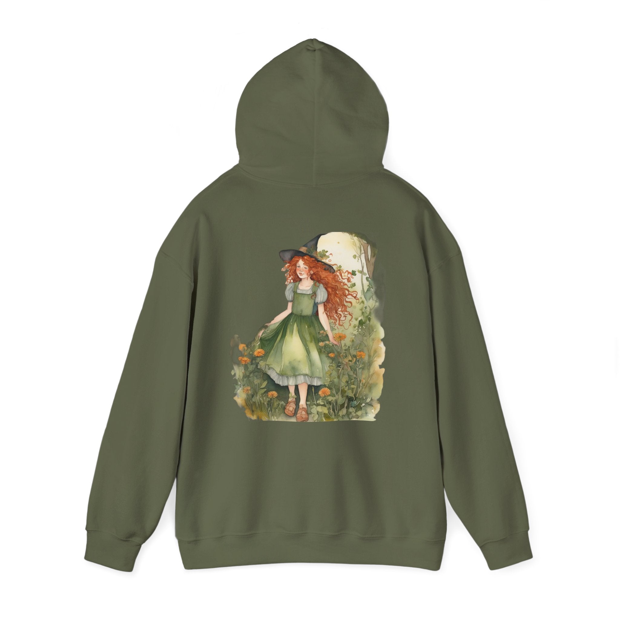 THE WITCH'S GARDEN | Hoodie Back (Forest Green)