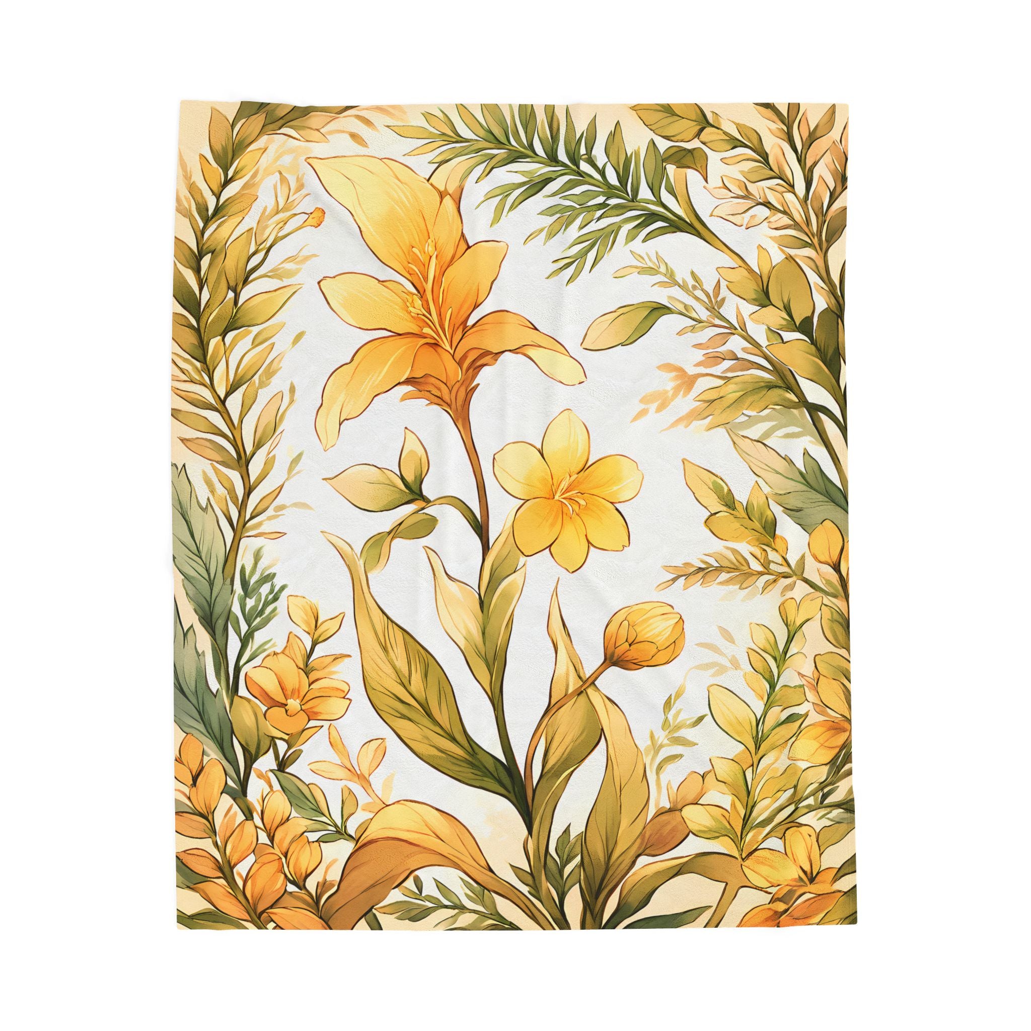 THE WITCH'S GARDEN | Pressed Flowers Fleece Blanket