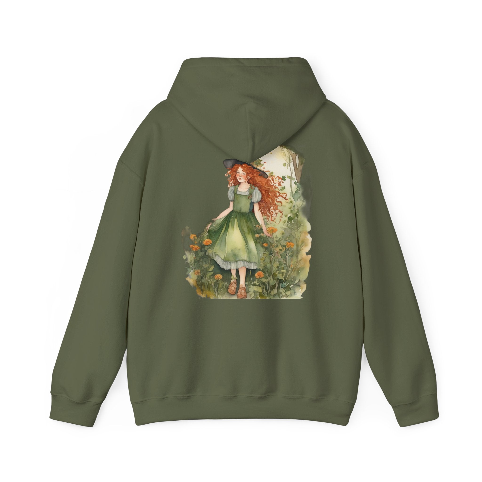 THE WITCH'S GARDEN | Hoodie Back (Forest Green)