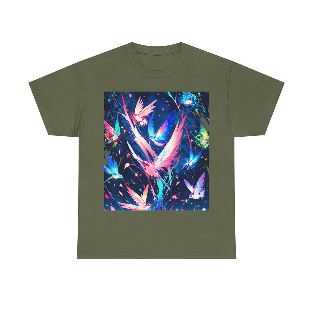 WILDWOOD | Neon Hummingbird Tee (Forest Green)