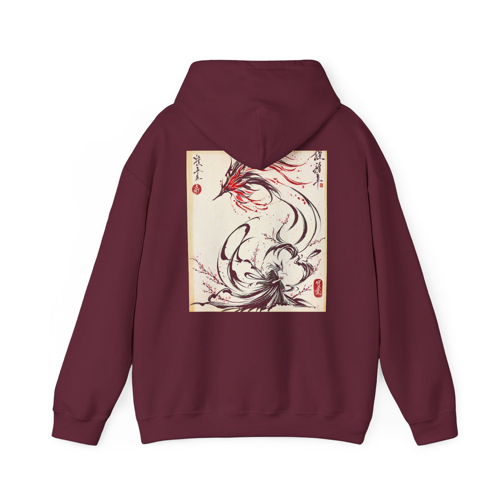 RONIN | Kitsune Spirit Hoodie (Maroon)