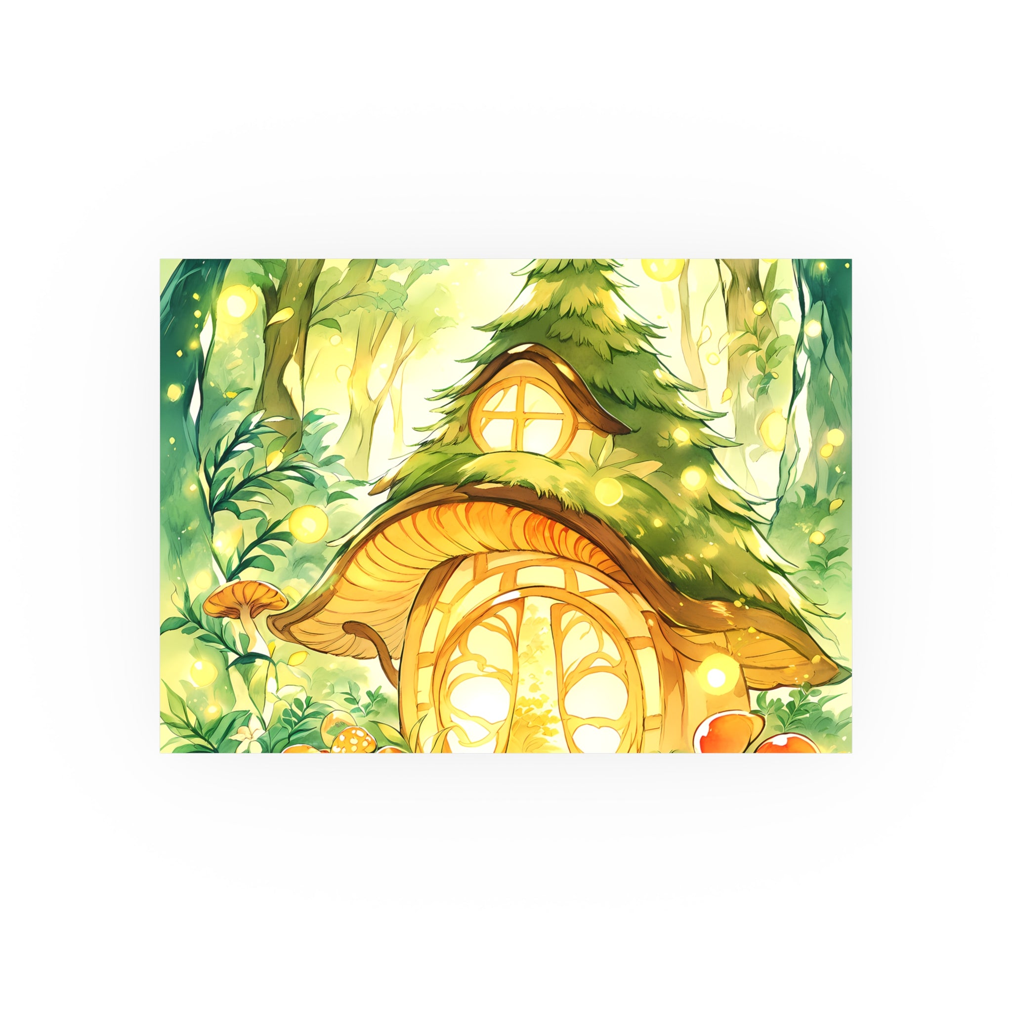 THE WITCH'S GARDEN | Mushroom Cottage Art Poster